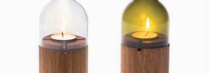 Wine bottle lantern